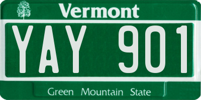 VT license plate YAY901