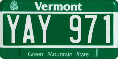 VT license plate YAY971