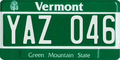 VT license plate YAZ046