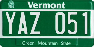 VT license plate YAZ051
