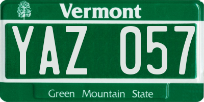 VT license plate YAZ057