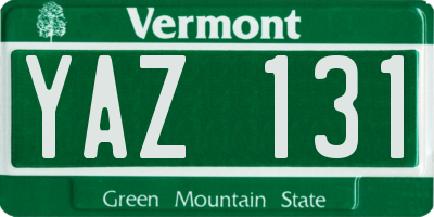 VT license plate YAZ131