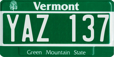 VT license plate YAZ137