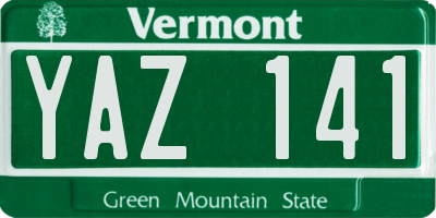 VT license plate YAZ141