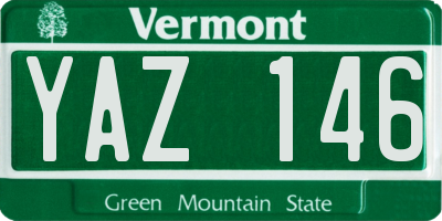 VT license plate YAZ146