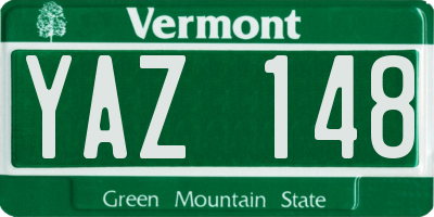 VT license plate YAZ148
