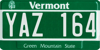 VT license plate YAZ164