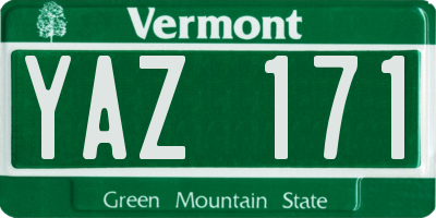 VT license plate YAZ171