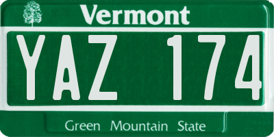 VT license plate YAZ174