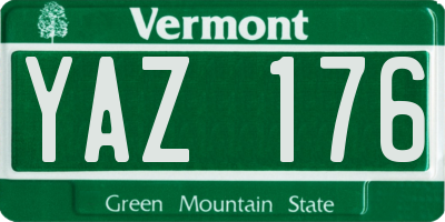 VT license plate YAZ176