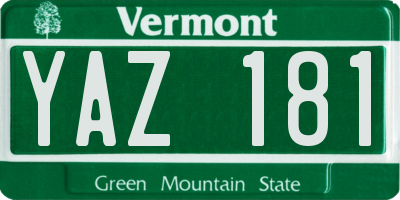 VT license plate YAZ181