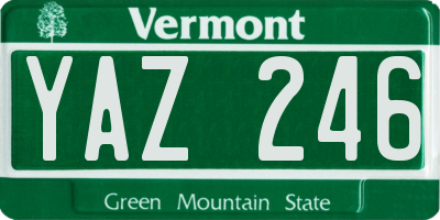 VT license plate YAZ246