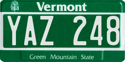 VT license plate YAZ248