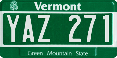 VT license plate YAZ271