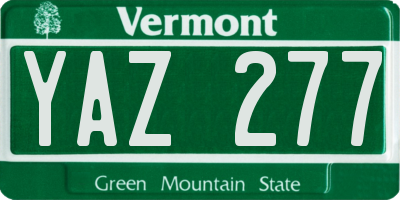 VT license plate YAZ277