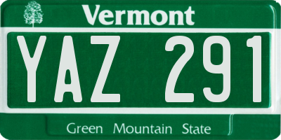 VT license plate YAZ291