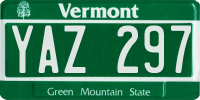 VT license plate YAZ297