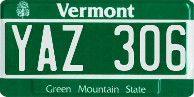 VT license plate YAZ306
