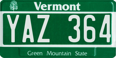 VT license plate YAZ364