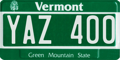 VT license plate YAZ400
