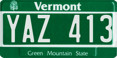 VT license plate YAZ413