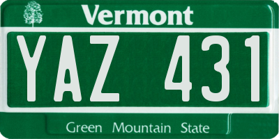 VT license plate YAZ431