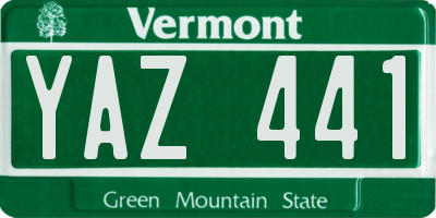 VT license plate YAZ441
