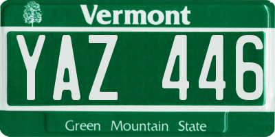 VT license plate YAZ446