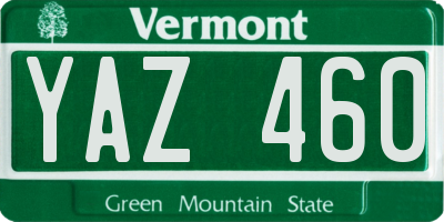 VT license plate YAZ460