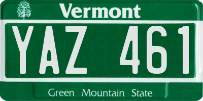 VT license plate YAZ461