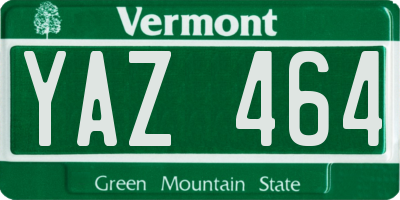 VT license plate YAZ464