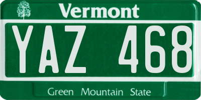 VT license plate YAZ468