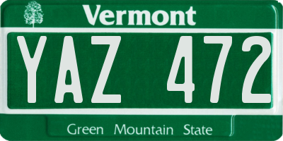 VT license plate YAZ472