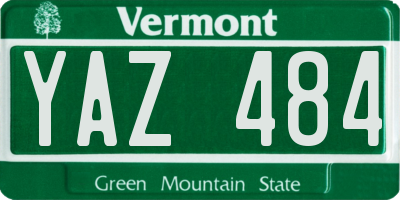VT license plate YAZ484