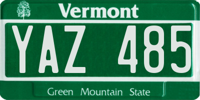 VT license plate YAZ485
