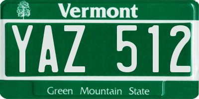 VT license plate YAZ512