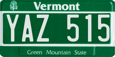 VT license plate YAZ515