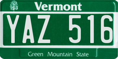 VT license plate YAZ516