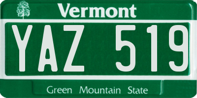 VT license plate YAZ519