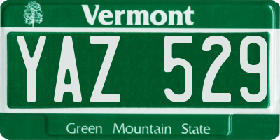 VT license plate YAZ529
