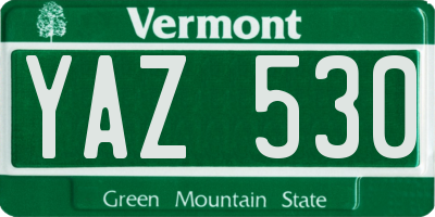 VT license plate YAZ530