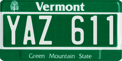 VT license plate YAZ611