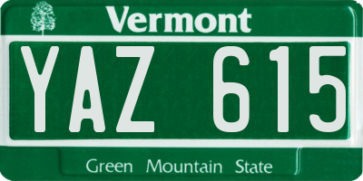 VT license plate YAZ615