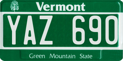 VT license plate YAZ690