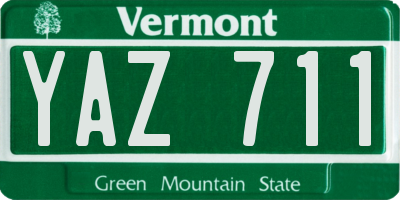 VT license plate YAZ711