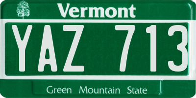 VT license plate YAZ713