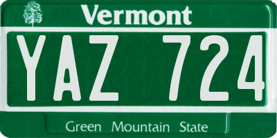 VT license plate YAZ724