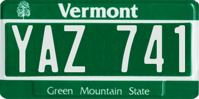 VT license plate YAZ741