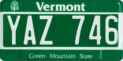 VT license plate YAZ746