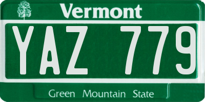 VT license plate YAZ779